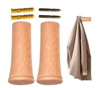 Wooden Coat Rack Wall Mount,2 Piece Key Holder And Hat Hook For Wall | Rustic Decorative Storage For Stuff As Bag Hat Scarf Clothes Towel Kitchen Bathroom Bedroom Living Room