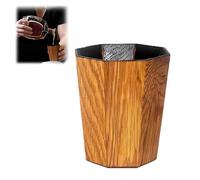 Wooden Cocktail Cup with Barrel Shape, Creative Charred Whiskey Cup, Vintage Drinking Glass for Home Barbecues Parties Whisky Lovers Gifts
