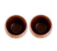 Wooden Coffee Cups | 2 Pieces Retro Style Wooden Beverage Cups | Handmade Beverage Glass | For Coffee Tea Espresso Latte Wine Milk Party Kitchen Dining Room Cafeteria Worktop