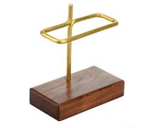 Wooden Coffee Filter Paper Holder for V60 Dripper - Walnut Storage Rack Organiser 120mm Base(brown)
