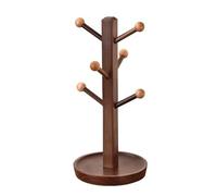 Wooden Coffee Mug Holder Tree with 6 Hooks Kitchen nizer for Home & Coffee Bar Storage Solutions