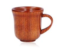 Wooden Coffee Mug with Handle,300ml Heat Insulation Camping Cup Wine Beer Water Mugs,Beverage Drinking Cups for Outdoor Travel Office Home