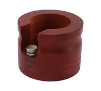 Wooden Coffee Portafilter Holder Stand, Bottomless Portafilter Tamping Station, Solid Wood Red Round Espresso Tool with Slot Design for Home Barista and Coffee Shop Use (51mm/54mm)