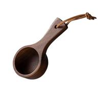 Wooden Coffee Scoops - Black Walnut Coffee Bean Measuring Spoon, Long and Short Handle | Coffee Bean Ground Spoon, Tea Spoon, Wooden Scoop Powder Seasoning Scoop for Coffee, Tea, Sugar & Spices