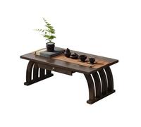 Wooden Coffee Table - Curved Rectangular Design with Drawer, Easy Assembly, Ideal for Meditation, Tea, Tatami, Office, Living Room