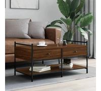 vidaXL Coffee Table Brown Oak 99x50x50 cm Engineered Wood