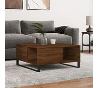 Wooden Coffee Table with Storage Compartment Snack Tea Desk for Living Room