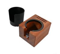 Wooden Coffee Tamping Station, 11.9 * 9.8 * 7.2cm Coffee Tamping Station Organizer Of Espresso Press And Rack Coffee Tools(Seat with bucket)