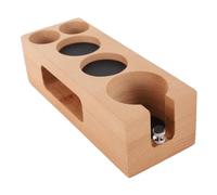 Wooden Coffee Tamping Station, 5 Hole Coffee Filter Tamper Holder Coffee Organizer Station Coffee Tamper Mat Stand Espressos Tamper Mat (58mm 5 Hole)