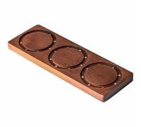 Wooden Coffee Tray with 3 Magnetic Slots, Detachable Metal Filters & Snap-Fit Design, 24cm Barista Machine Accessory 54mm