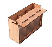 Wooden Coin Bank-Multi-Compartment Money Keeper, Portable Change Organizer with Lid | Style Wooden Saving Box for Gift Donations, Finance Teaching for N