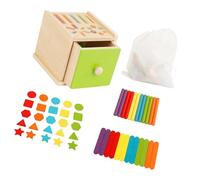 Wooden Coin Box Color Sorting Shape Matching Educational Toy Promoting Kids Math Logical and Fine Motor Skill Exercise Fine Motor Skill Exercise Toy for Toddler