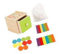 Wooden Coin Box Educational Toy Color Sorting Game Toy for Kindergartend Kids Fine Motor Skill Training Shape Cognition Fine Motor Skill Exercise Toy for Toddler