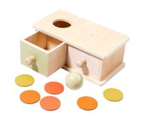 Wooden Coin Drop Box Educational Toy For Kids Early Learning Counting Sorting Activity Kids Hand Eye Coordination Toy