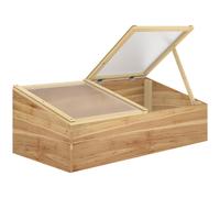 Wooden Cold Frame Greenhouse Grow House Garden Plant Protector 100x50cm