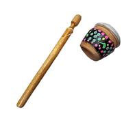 Wooden Collections Decorations Traditional Fun Gifts Wood Toy Rattle Drum Style B