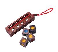 Wooden Color Chess Crazy Four Keychain Burr Puzzles Brain Teaser Toy Comfortable and Environmentally