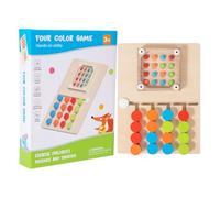 Wooden Color Matching Puzzle,Shaking Bead Color Tabletop Game - Brain Teaser Puzzles,for Boys Girls Travel Toys Home Child