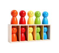 Wooden Color Matching Puzzle Toy For Toddler Early Learning Cognitive Development Educational Shape Sorting Game Interactive Parent Child Color Puzzle Toy