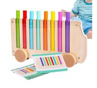 Wooden Color Matching Toys - Kids Cognitive And Educational Sorting Game, Sensory Learning Activity | Classroom Kindergarten Development Kit, Early Learning Puzzle Set With Sticks For Daily Fun And Pl