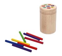 Wooden Color Sorter Toy with Brightly Colored Rods, Promotes Hand Eye Coordination and Fine Motor Skills, Great for Kids