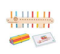 Wooden Color Sorting - Ideal Joy Ensured, Crocodile Design, Toys, Stacking Blocks Toy, Wooden Sticks Game | Educational Color Sorting Toy For Children
