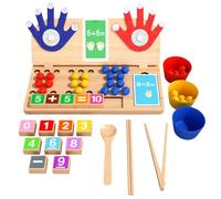 Wooden Color Sorting & Math Toy - Bead Matching Board Game | Preschool Too