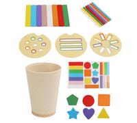 Wooden Color Sorting Toys - Sensory Educational Toy, Multi Purpose Early Learning Activity, Fine Motor Skills Development Toy for Kids, Learning Tool, Perfect for Children's Day Birthday Easter