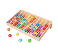 Wooden Color Trainer - Matching Ball Board Design, Visual Recognition Practice Toy, Early Childhood Development Tool | Engaging Learning Companion for Travel Playroom Birthday Christmas Gifting