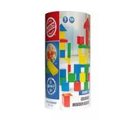 Wooden colorful blocks 50 pcs