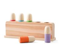 Wooden Colorful Little Man Bouncing Toy, Sensory Activity Toy For Toddlers, Eye Hand on Abilities Coordination Teachin