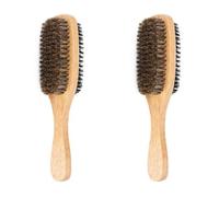 Wooden Comb - Double-Sided Design offering soft and hard bristles,Essential Smoothing Tool for All Hair Types, Perfect for Daily Use (2pcs)