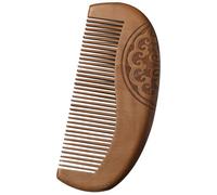 Wooden Comb Fine Teeth, Peach Wood Styling Comb for Bangs | Pocket-friendly One Piece, Delicate Chinese Style, Travel Use for Handbag Carry and On-the-go Touch-ups