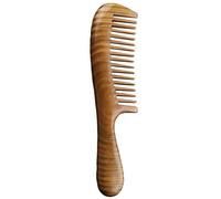 Wooden Comb - Walnut Wood Comb | Ergonomic Comb for Curly Hair with Handle | Anti-Static Wooden Comb for Styling | Scalp Massager Saint's Detangling Comb