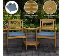 Wooden Companion Love Seat Cushions Garden Chairs Table Corner Bench Jack & Jill