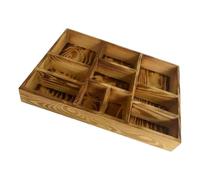 Wooden Compartment Bracelet Storage Tray with Ten Divisions for Jewelry