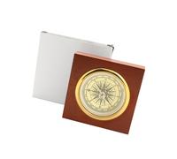 Wooden Compass Camping Hiking Travel, Clear Degree Scale, Compact Square Direction Finder, Retro Navigation Tool, Outdoor Display Accent Hiking Reference Bearing Aid Travel Use Wood Body Route Guide