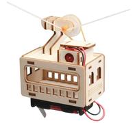 Wooden Construction Kit - Production Technology Cable Car | Wood Engineering Set | Mechanical STEM Model for Men, Teens, Children, Boys, Girls, Students, Hobbies, Crafts, Lab