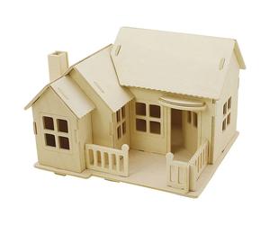 Wooden Construction Kits Houses 3D Self-Assembly Jigsaw Puzzles Doll Choose