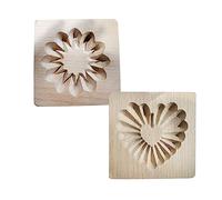 Wooden Cookie Biscuit Mold, 3D Baking Mold, Embossing Craft Decorating Baking Tool, Suitable for Halloween Thanksgiving Christmas Kitchen DIY (Cookies-A-2PCS)