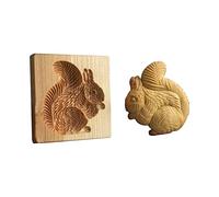 Wooden Cookie Cutters for Baking - Assorted Animal, Christmas, Windmill & Floral Designs - Food-Grade Wood, Safe, Reusable & Durable - Perfect for Family Baking, Kids Craft (H)