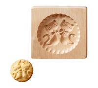 Wooden Cookie Mold, Carved Biscuit Molds, Easy to Demold, Cookie Press Stamp Mould for Christmas Thanksgiving Party DIY Present