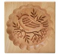 Wooden Cookie Molds, 3D Carved Shortbread Mold, 3.9 Inch Non Stick Cookie Stamps, Reusable Cookie Molds for Baking Cookies Biscuit