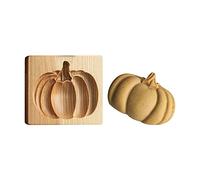 Wooden Cookie Molds,3D Carved Wooden Cookie Biscuit Cutter Embossing Molds,DIY Shortbread Craft Baking Tool,Biscuit Press Stamp Molds for Baking Moulds Christmas Halloween (Pumpkin)