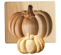 Wooden Cookie Molds for Baking, 10x8x2cm 3D Pumpkin Wooden Cookie Molds, Wood Embossing Carved Biscuit Cutter, Decorating Baking Tools for Holiday Christmas Cookies Biscuits