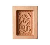 Wooden Cookie Molds - Handcrafted Kitchen Cookie Cutter for Baking | Holiday Family Gatherings, Classroom Activities, Birthday Party Projects, Traditional Pastry Press Hardware