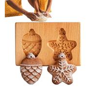 Wooden Cookie Molds - Realistic 3D Stamp Set | Durable Wooden Embossing Mold for Wedding Celebration, Festival Baking, Party Cooking, Kitchen Supplies, Holiday Desserts & Creative Crafting