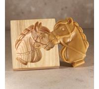 Wooden Cookie Molds with Animals Patterns, 3D DIY Carved Embossed Biscuit Cutter Moulds, Bird, Goose, Horse, Hedgehog