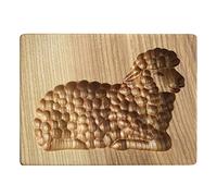 Wooden Cookie Mould, 3D Carved Biscuit Press Stamp Molds, Sheep Shape, 10 * 8 * 2cm for Gingerbread, Muffin, Moon Pies, Chocolate, Green Bean Cake Baking Tool
