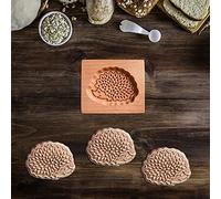 Wooden Cookie Mould, 3D Carved Wooden Cookie Cutter Embossing Mold, Various Shapes, Biscuit Press Stamp Molds for Baking Moulds Christmas Thanksgiving Halloween Easter Kitchen DIY (Hedgehog)